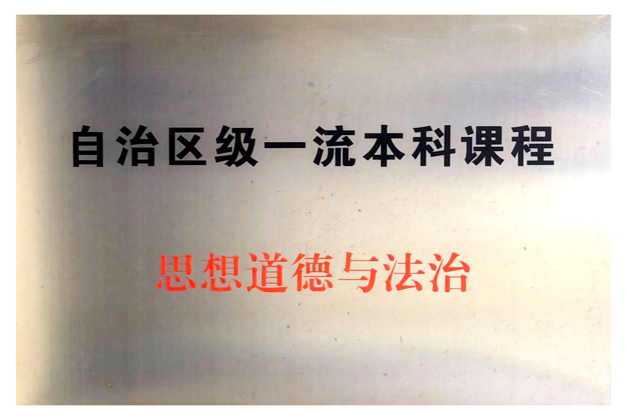 自治区级一流本科课程——思想道德与法治