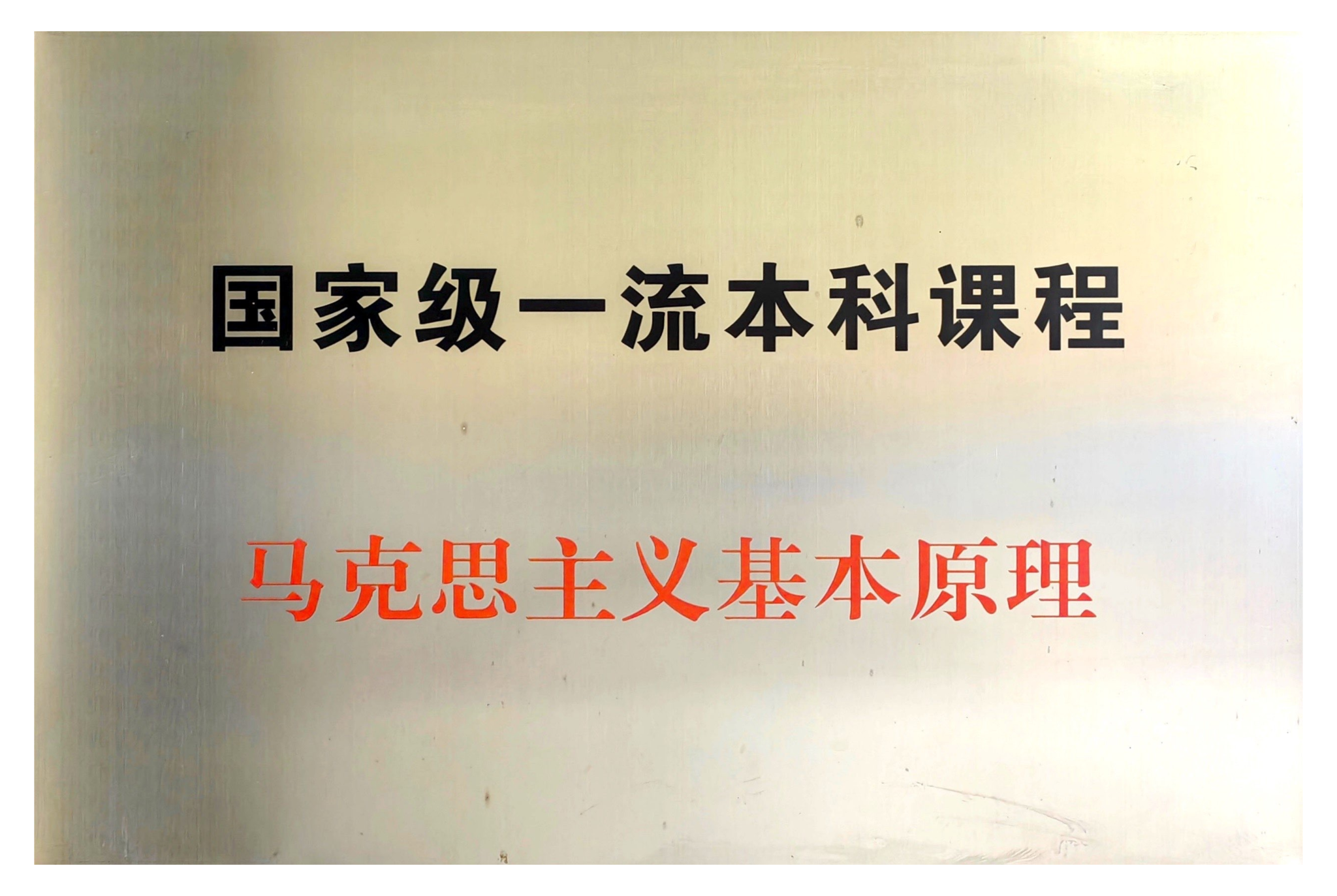 国家级一流本科课程——马克思主义基本原理